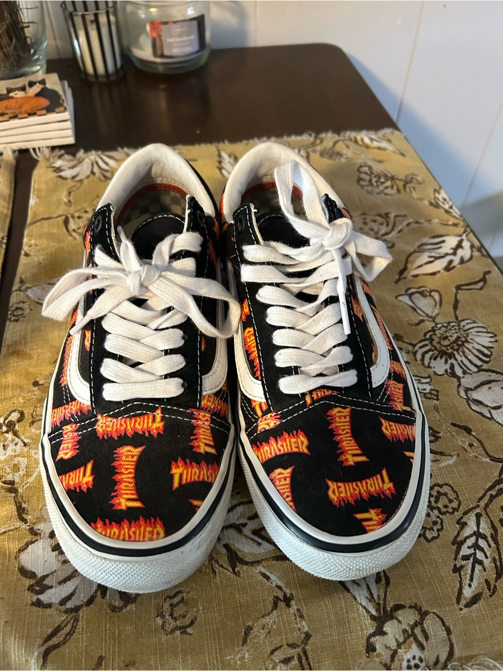 VANS Thrasher Sneakers with Orange Flame Logo